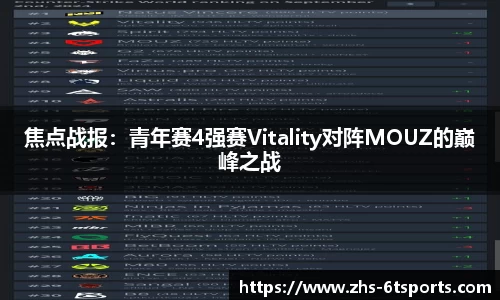 焦点战报：青年赛4强赛Vitality对阵MOUZ的巅峰之战